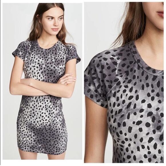 Monrow Dresses & Skirts - NWT MONROW Cheetah Cap Sleeve Tee Dress